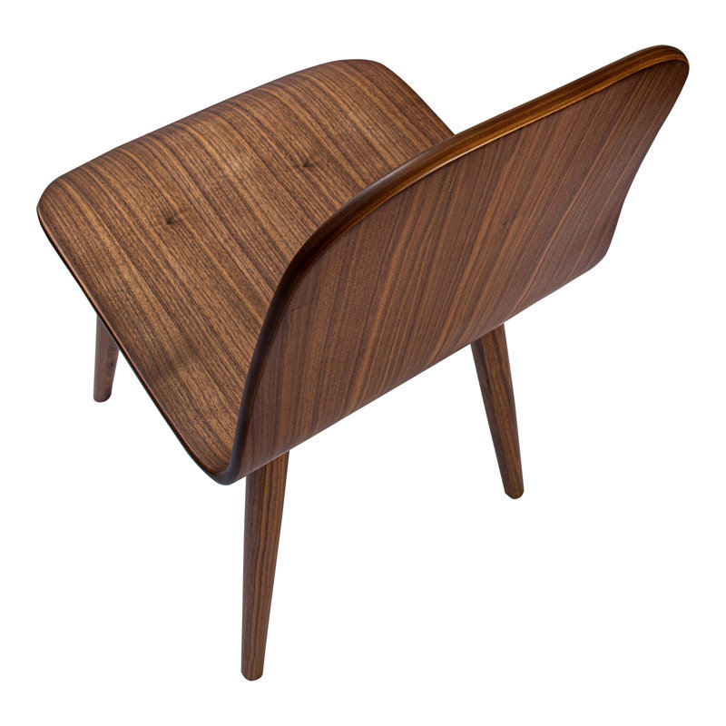 Brown Bent Wood Mid-Century Modern Dining Chair