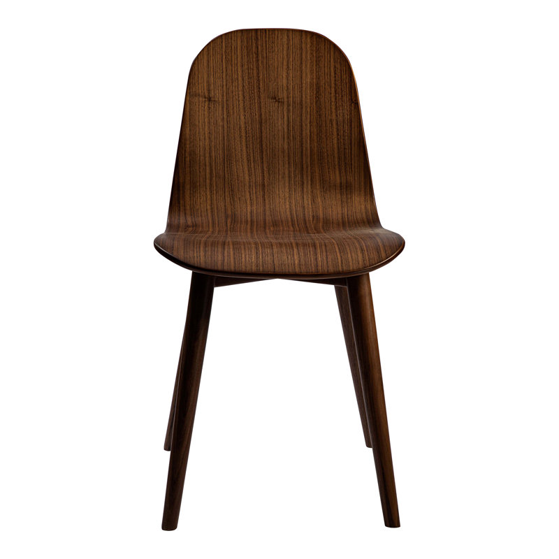 Brown Bent Wood Mid-Century Modern Dining Chair