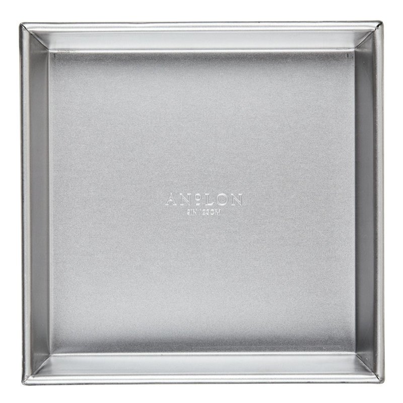 Silver Square Silicone Non-Stick Cake Pan, 9 Inch