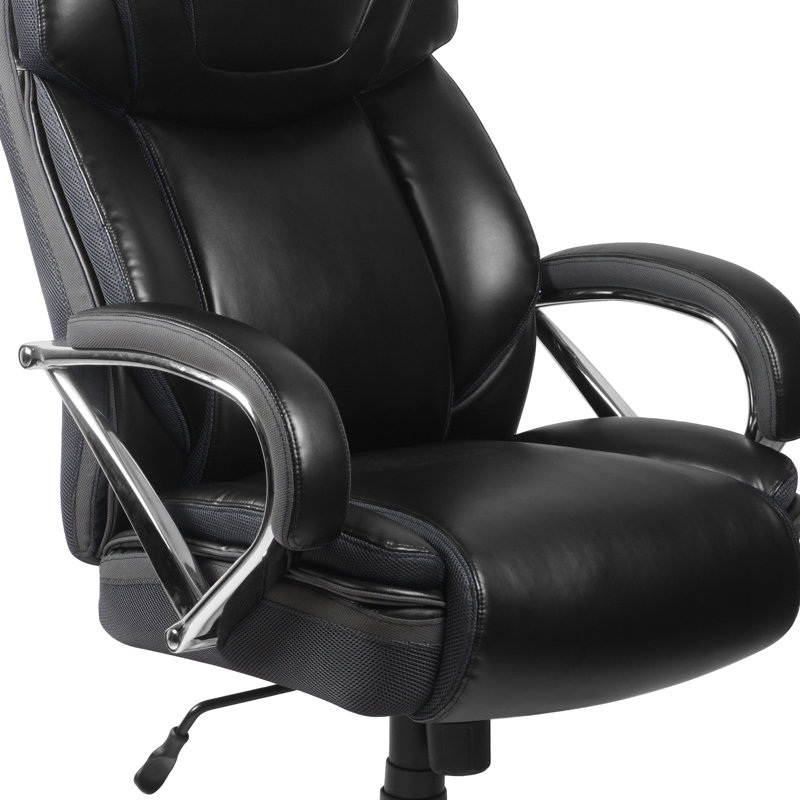 Hercules Series 500 lb Black LeatherSoft High-Back Executive Swivel Chair
