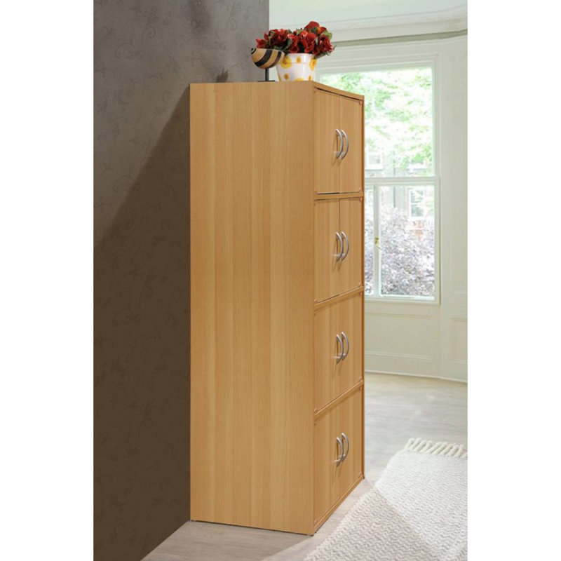 Hodedah 54'' Beech Multipurpose Office Storage Cabinet