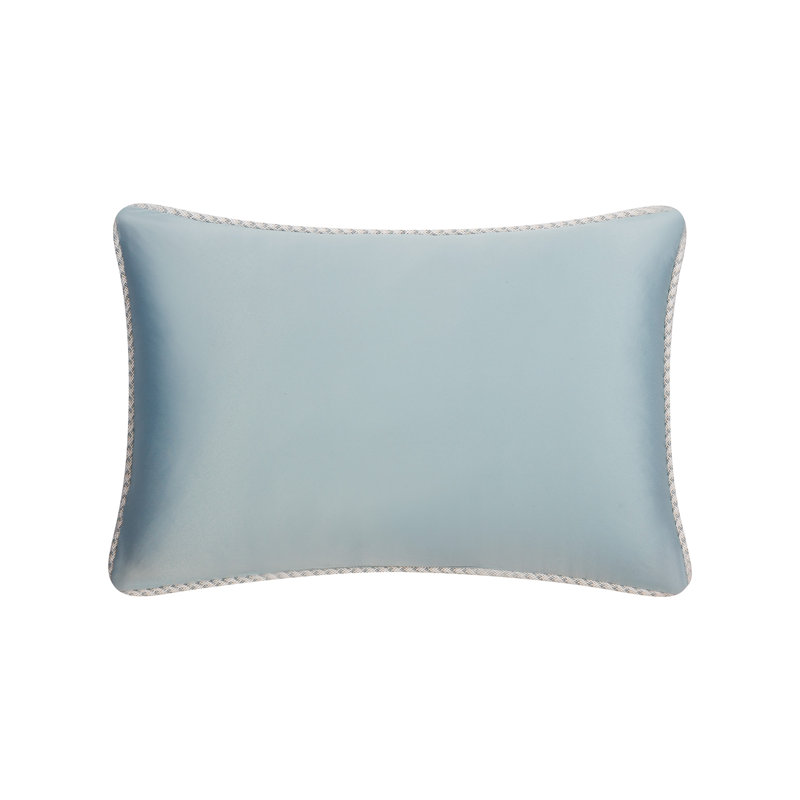 Aqua and Beige Embroidered Decorative Pillow Set