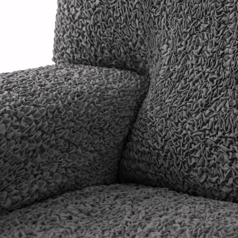 Modern Dark Grey Stretch Recliner Chair Slipcover