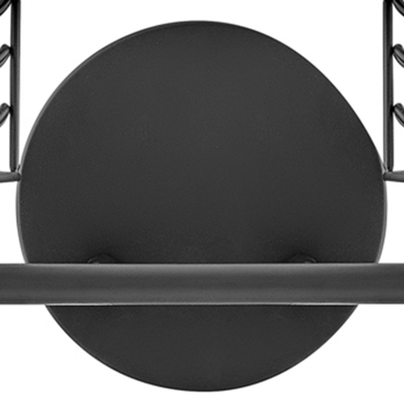 Della Chevron Shadow 2-Light Black Vanity with Clear Glass