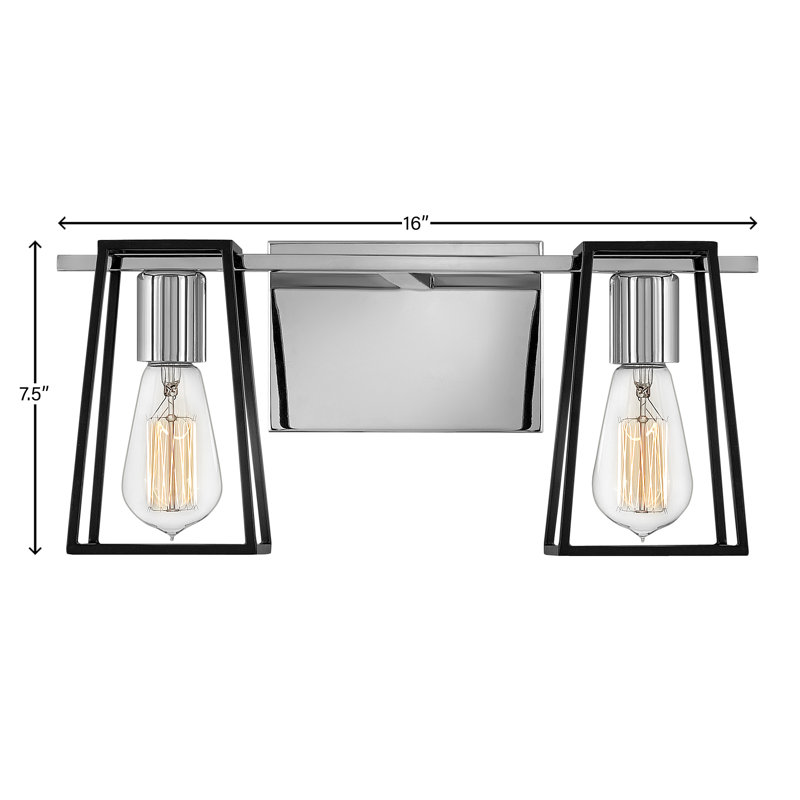 Filmore 16'' Chrome Industrial 2-Light Bath Vanity