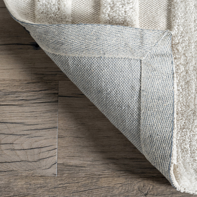 Downtown Ivory Geometric Wool-Synthetic Blend 5' x 8' Area Rug