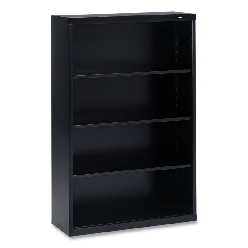 Tennsco Sturdy Black Steel 4-Shelf Adjustable Bookcase