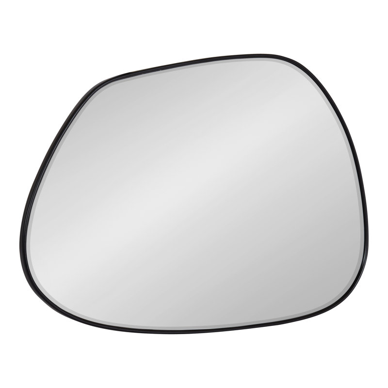 Asymmetrical Black MDF Framed Vanity Mirror