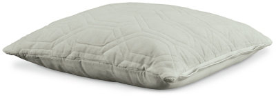 20'' Off-White Velvet Geometric Throw Pillow