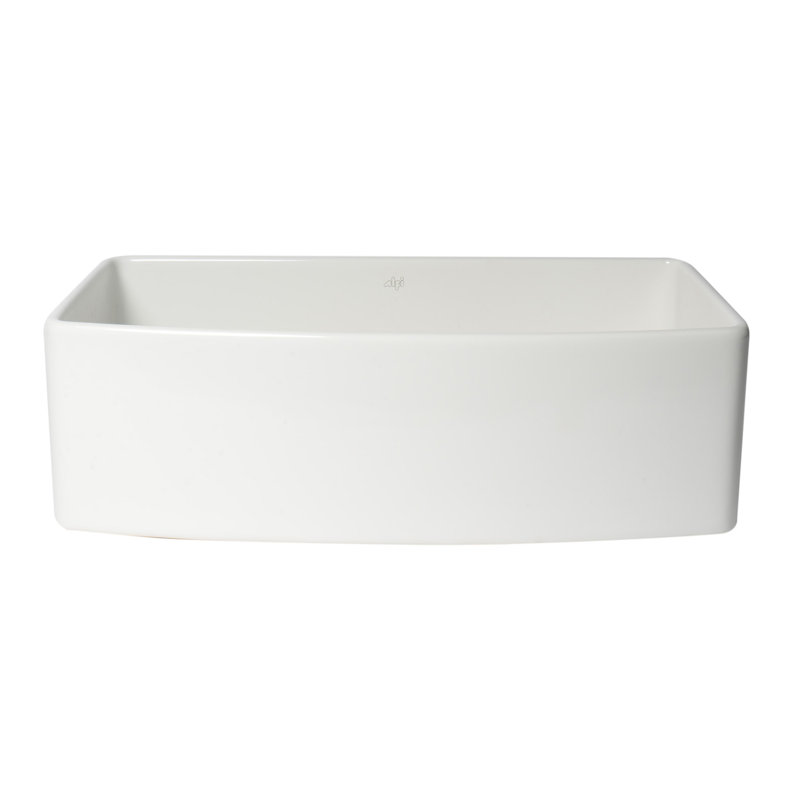 33'' White Fireclay Single Bowl Farmhouse Kitchen Sink