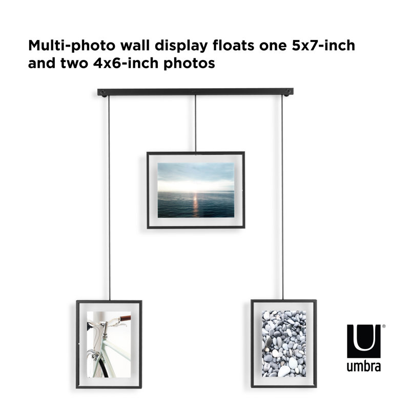 Classic Black Wall-Mounted Picture Frame Set of 3
