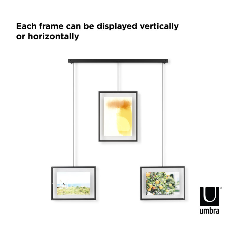 Classic Black Wall-Mounted Picture Frame Set of 3