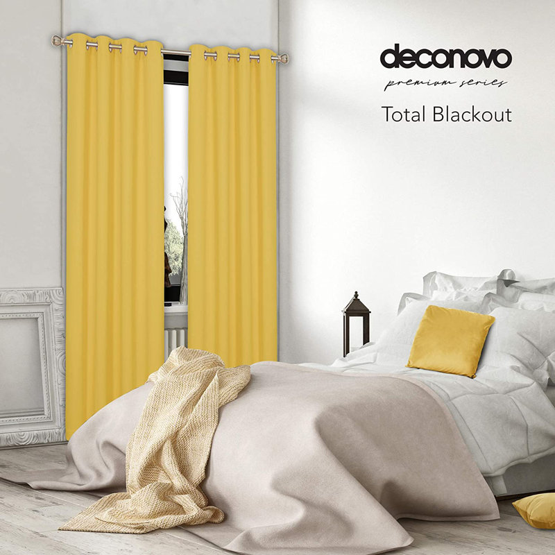Teal Faux Silk Blackout Grommet Curtain Panel Pair
