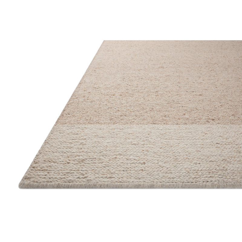 Ashby Handcrafted Tufted Wool Stripe Rug 5' x 7'6" - Oatmeal/Natural