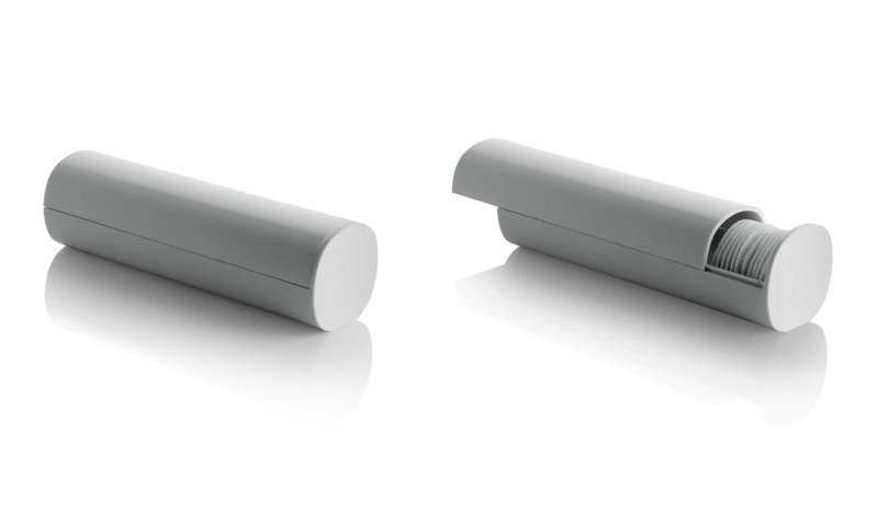 White Minimalist Rectangular Lidded Cotton Pad Dispenser