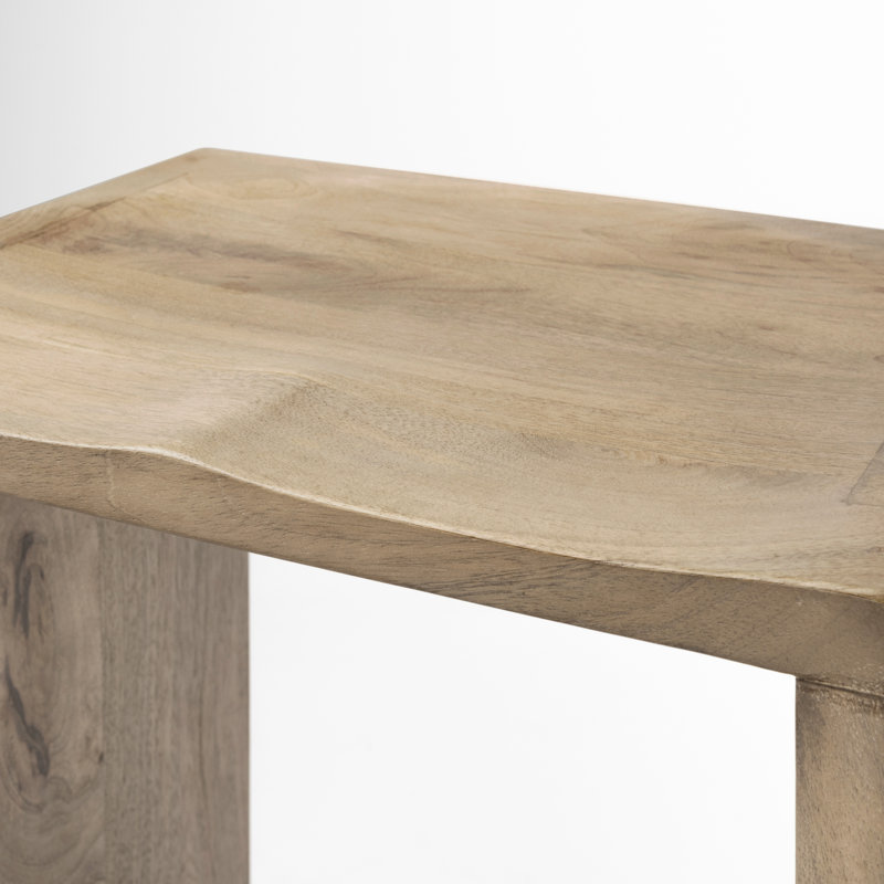 Dalina Light Brown Solid Wood Bar Stool