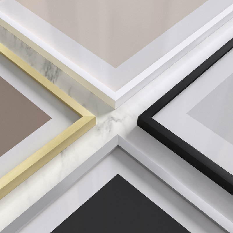 Black Aluminum 24x36 Wall Picture Frames Set of 3