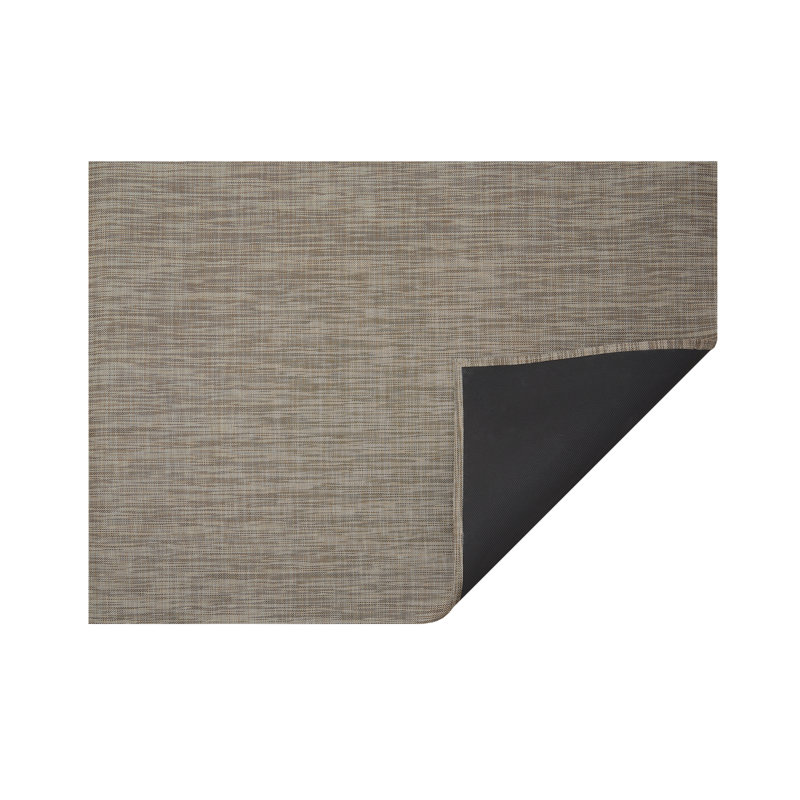 Soapstone Mini Basketweave Rectangular Synthetic Rug