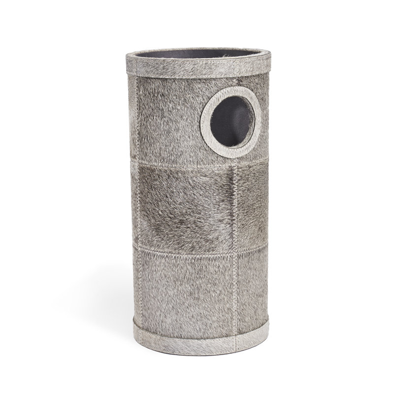 Natural Hide Cylindrical Umbrella Stand with Handle