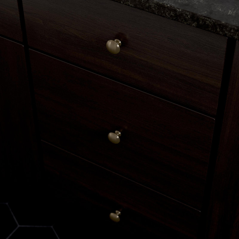 Champagne Bronze Round Brass Cabinet Knob Multipack