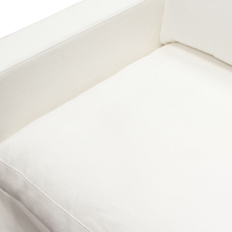 Savannah White Linen Slipcovered Armchair