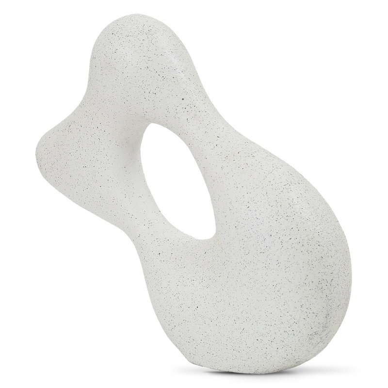 White EcoMix Handmade Abstract Sculpture