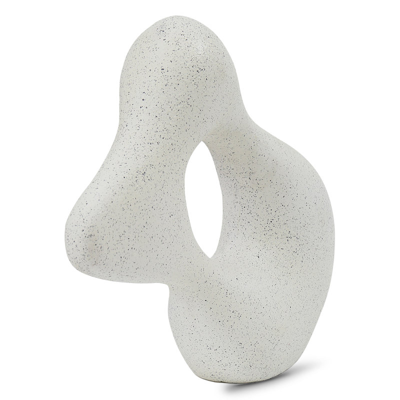 White EcoMix Handmade Abstract Sculpture