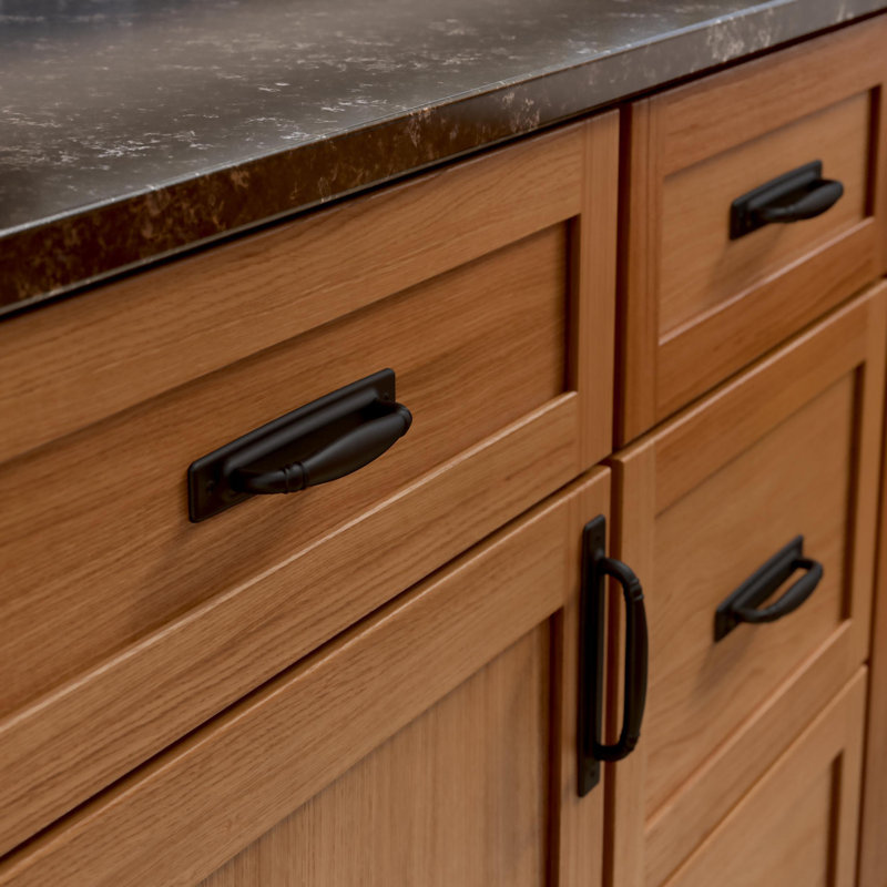 Matte Black Brass 4'' Center to Center Appliance Pull Set