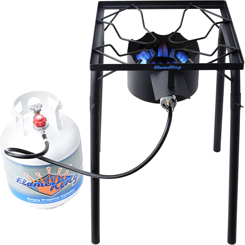 Heavy Duty Black Cast Iron Single Burner Gas Stove