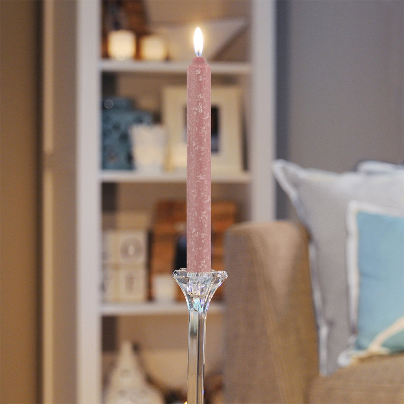 Dusty Rose 9" Beeswax Scented Dripless Taper Candle