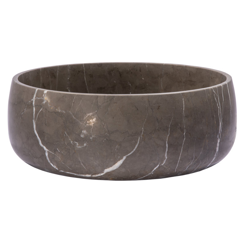 Eden 16'' Gray Marble Circular Vessel Sink