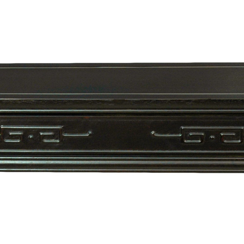 Elegant Black Lacquer Japanese-Inspired 43" Wood Bench