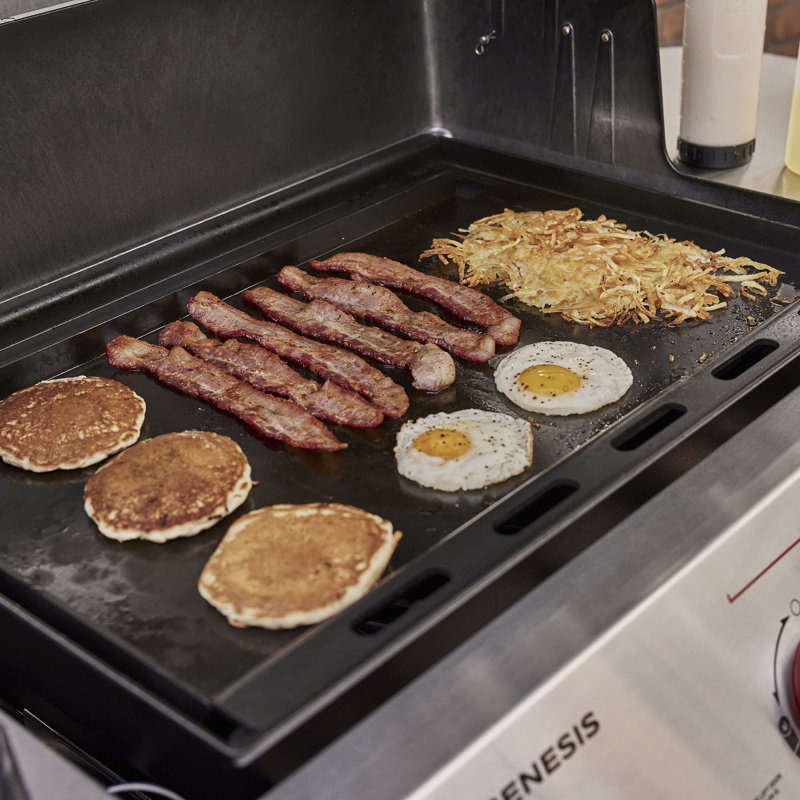 Black Carbon Steel Rust-Resistant Griddle Insert for Genesis 300 Series