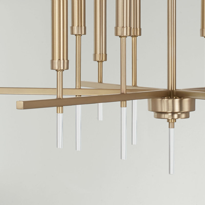 Matte Brass 12-Light Candle Style Chandelier