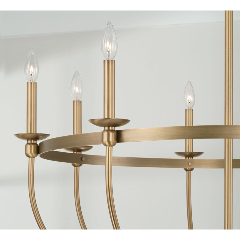 Rylann Aged Brass 8-Light Candle Style Chandelier