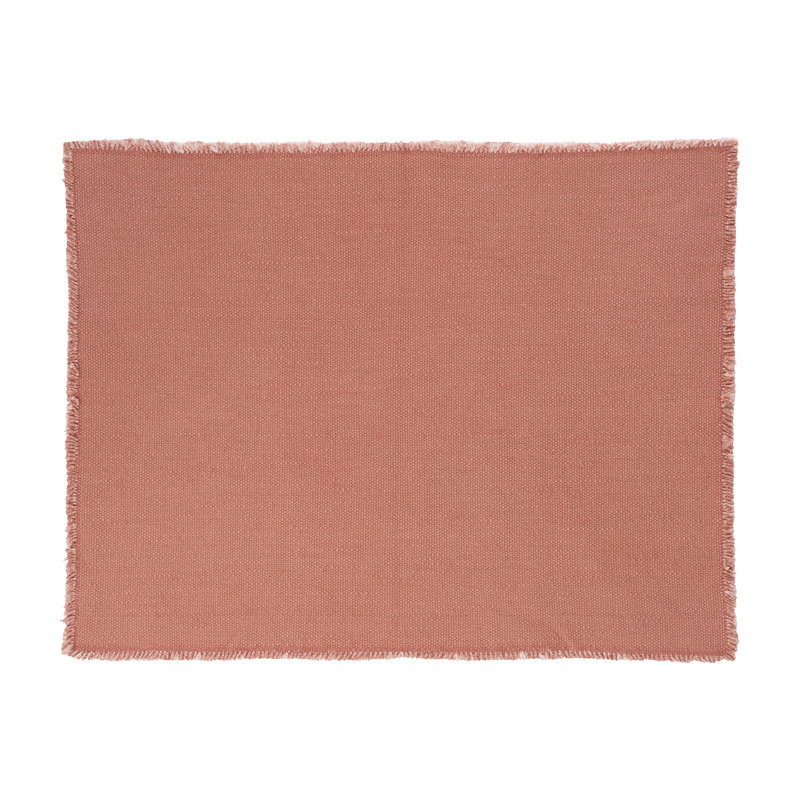 Cedar Wood Cotton Fringed Placemat