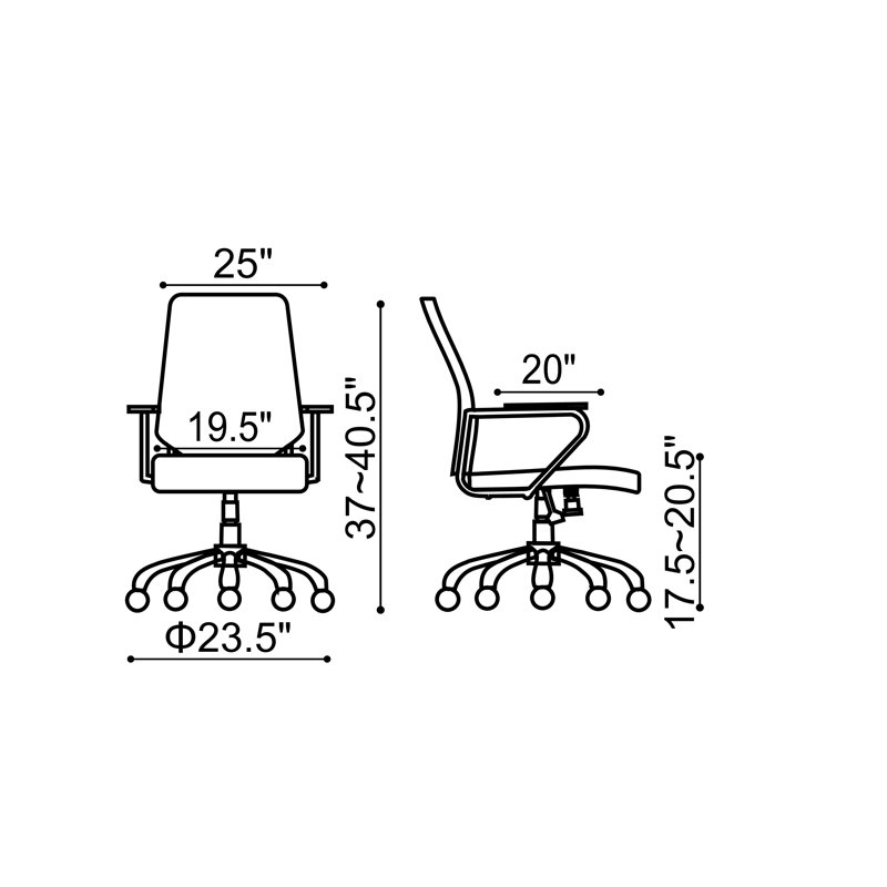 White Leatherette Swivel Executive Office Chair with Chrome Frame