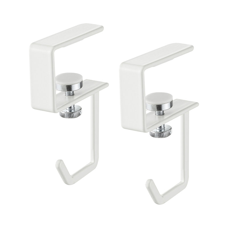 White Steel Under-Shelf Multipurpose Hanging Hooks Set