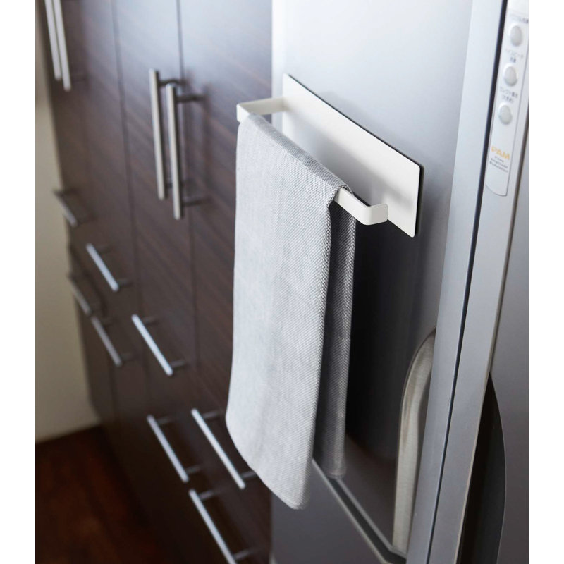White Magnetic Steel Paper Towel Holder for Kitchen