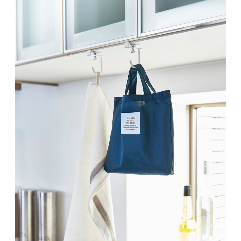 White Steel Under-Shelf Multipurpose Hanging Hooks Set