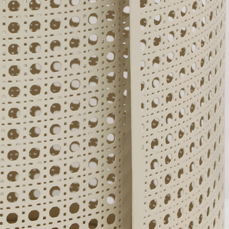 Cream Oval MDF and Iron Outdoor End Table