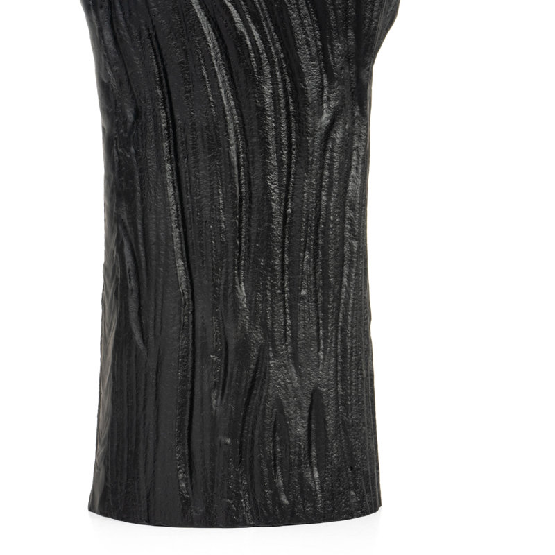 Small Black Cast Aluminum Decorative Table Vase