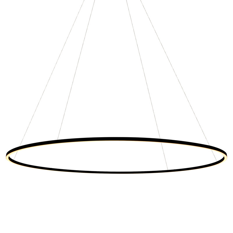 Tania 72" 109W LED Black Circular Chandelier