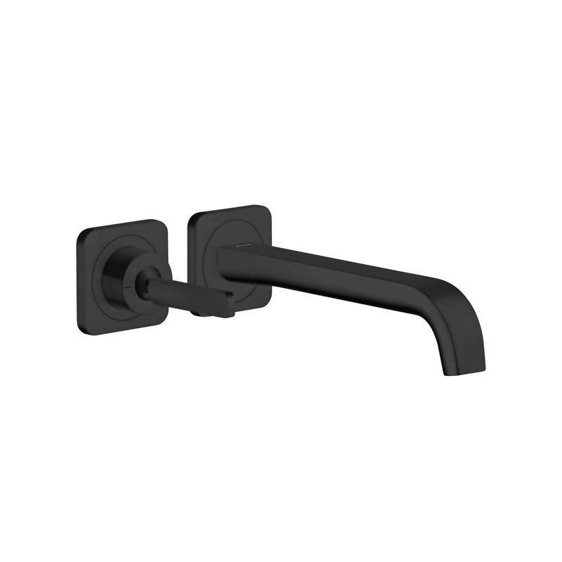 Matte Black Wall Mounted Single-Handle Bathroom Faucet