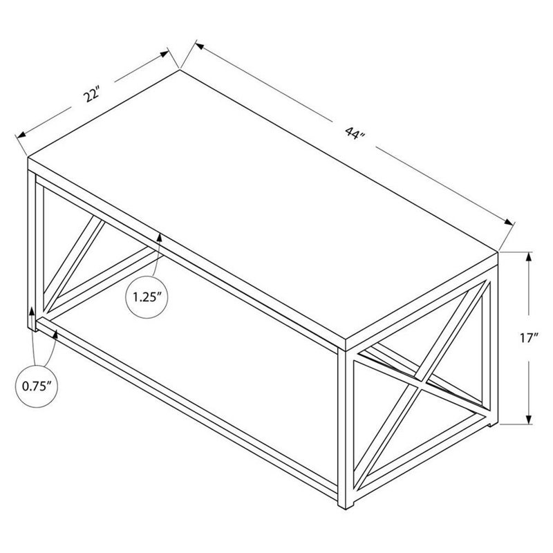 Monarch Chrome Metal and Natural Wood Nesting Coffee Table Set
