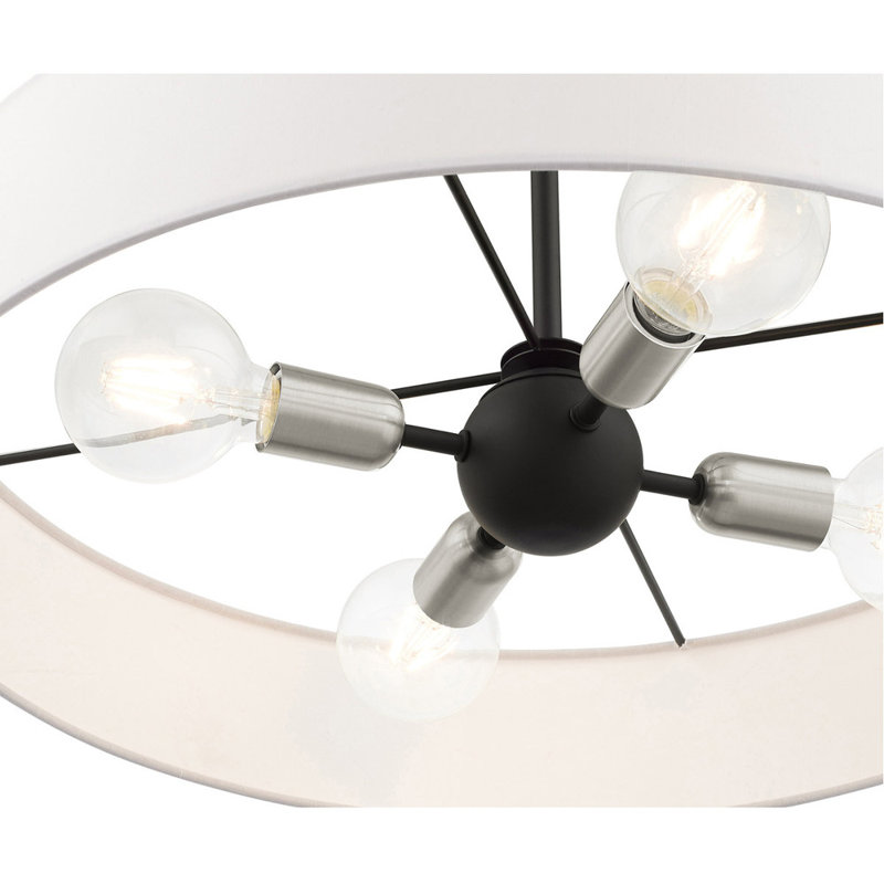 Venlo Elegance 4-Light Indoor/Outdoor Drum Pendant with Crystal Accents
