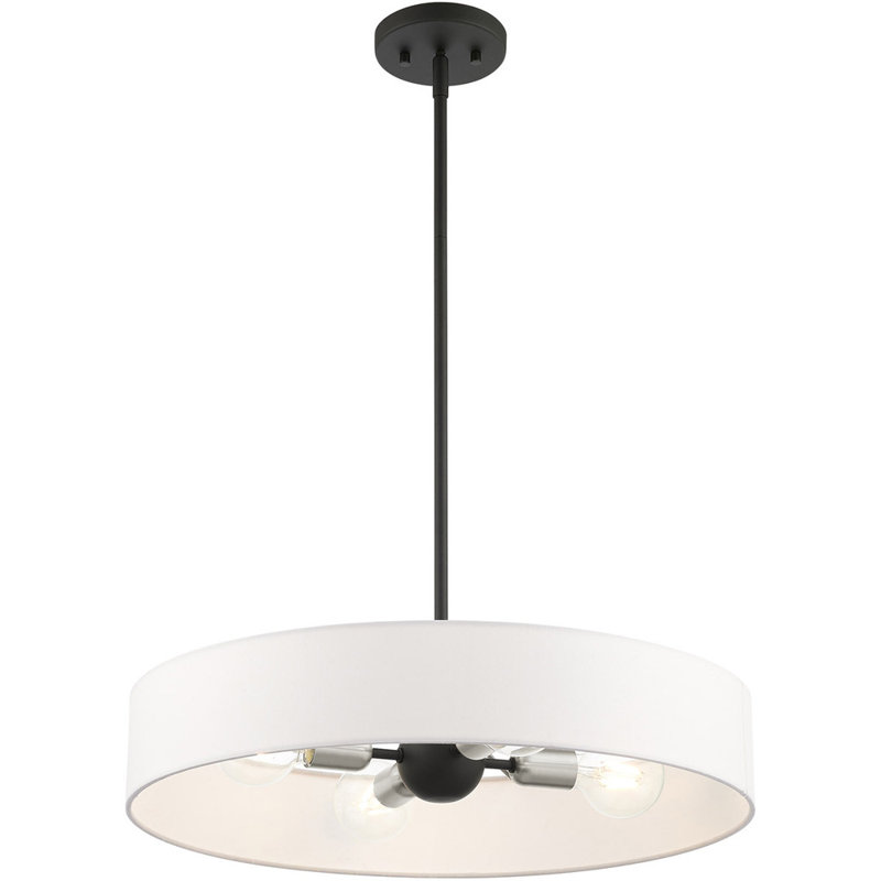 Venlo Elegance 4-Light Indoor/Outdoor Drum Pendant with Crystal Accents