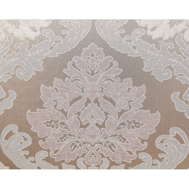 Cherry Finish 90'' Tufted Fabric Sofa with Nailhead Detail