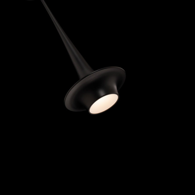 Hugo Black Aluminum LED Mini Pendant Light