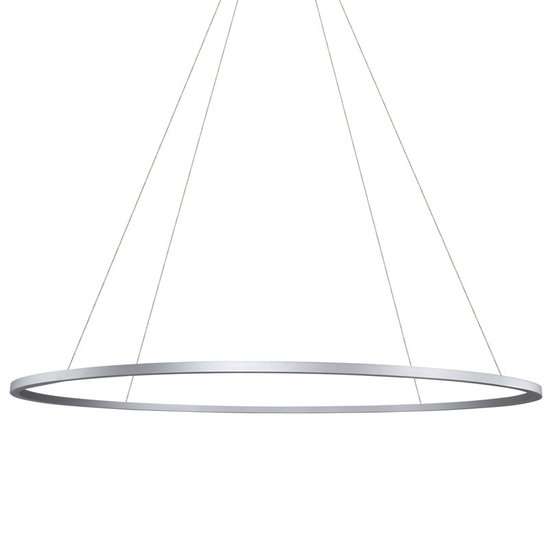 Tania Silver 72" Adjustable LED Ring Chandelier